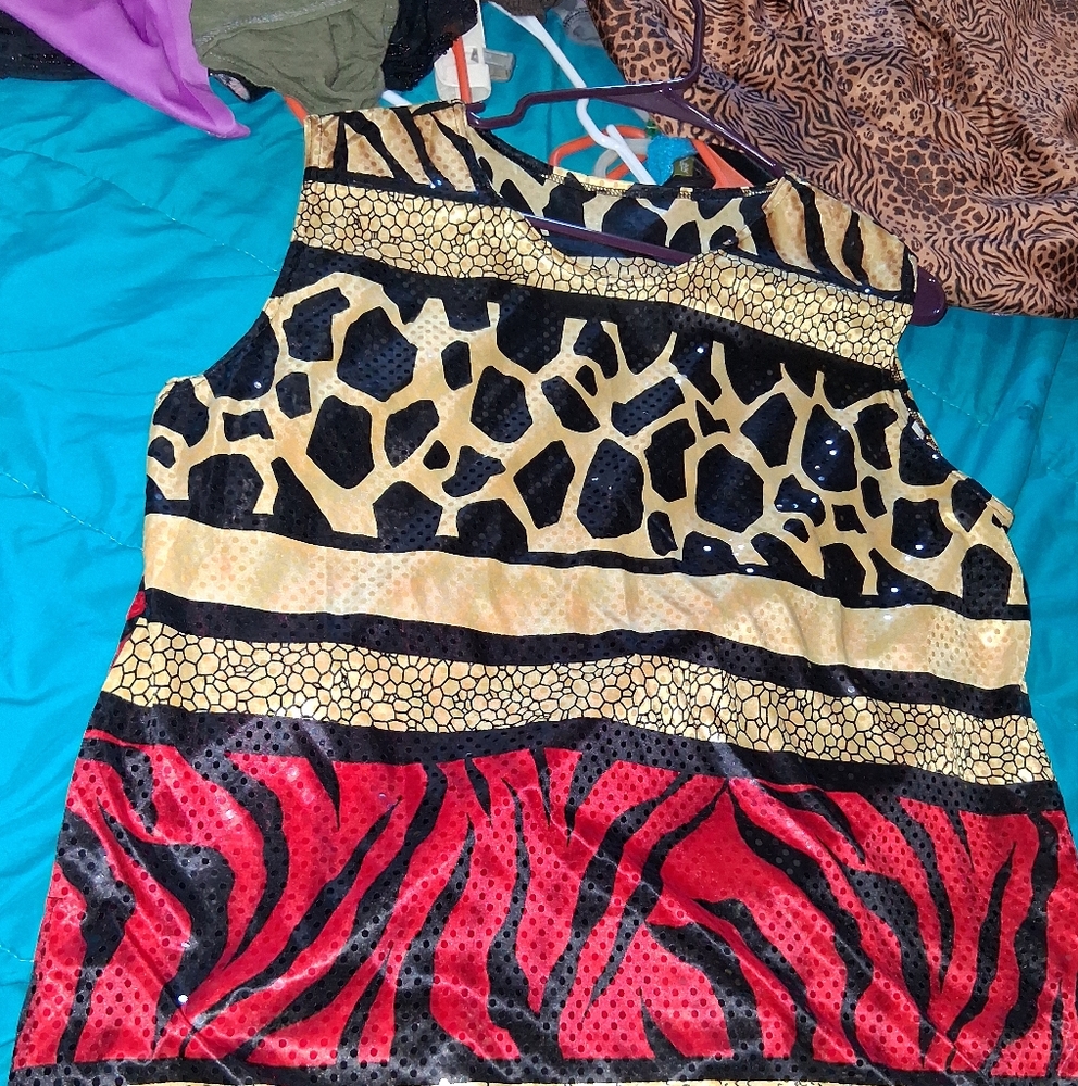 Animal Print Sleeveless Top